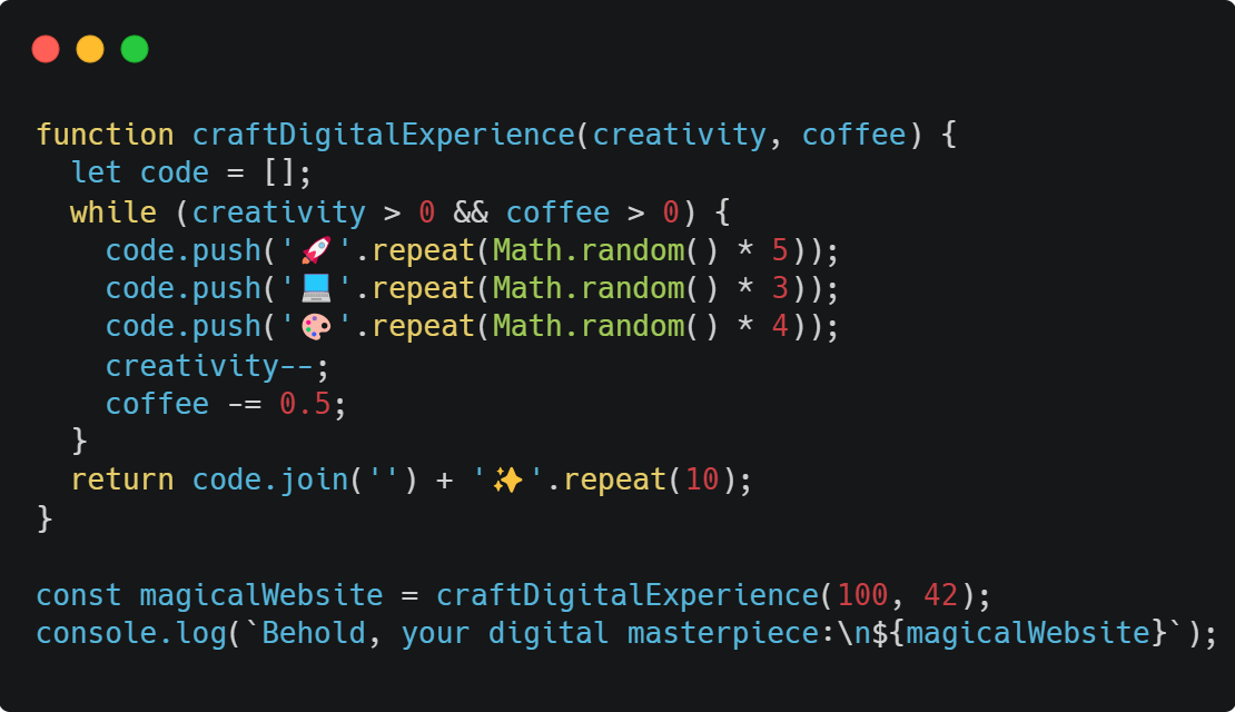 Web Developer at work